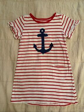 HATLEY Girls' size 10 Striped Anchor Dress